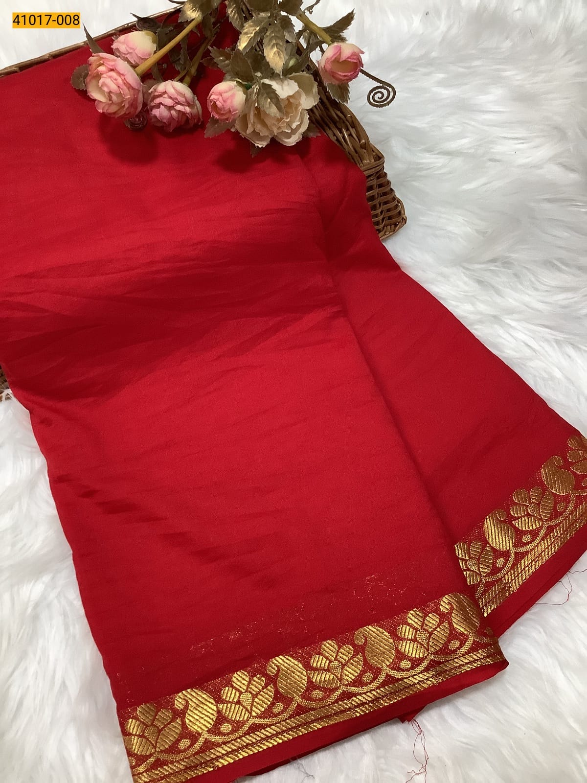 Step into elegance with this Viscose Warm Soft Fancy Crepe Mysore Silk Saree, designed to bring out your graceful charm